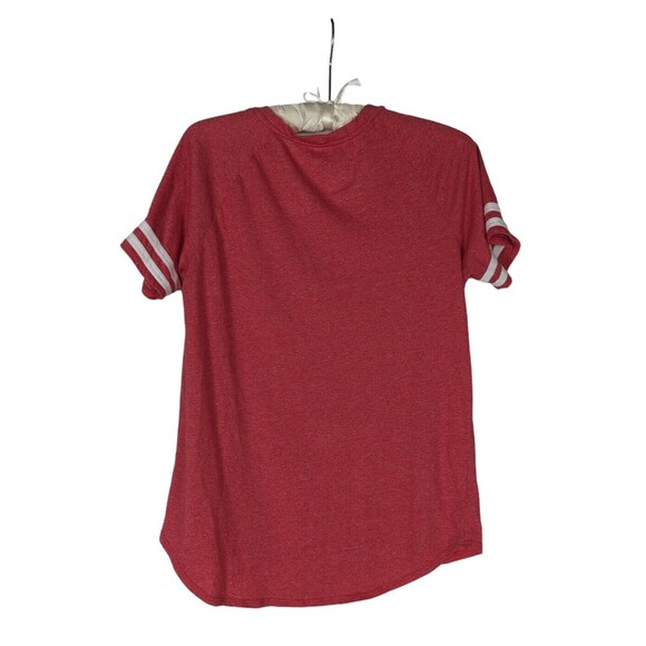 NBA Tshirt XL Women's Red Philadelphia 76ers Basketball Short Sleeve Vneck - Picture 3 of 5